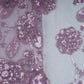 Lilac Cutdana & Sequins Embroidery Net Fabric 21937