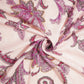 Pink Floral Hand Embroidery Mulmul Fabric 23616