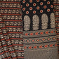 Black with Wine Ajrakh Print Cotton Fabric CH-29784