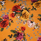 Mustard Yellow floral print Crepe Fabric NVC-31824