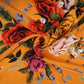 Mustard Yellow floral print Crepe Fabric NVC-31824