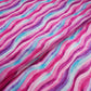 Pink with Multicolor stripes print Crepe Fabric NVC-31825