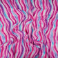 Pink with Multicolor stripes print Crepe Fabric NVC-31825
