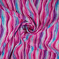 Pink with Multicolor stripes print Crepe Fabric NVC-31825