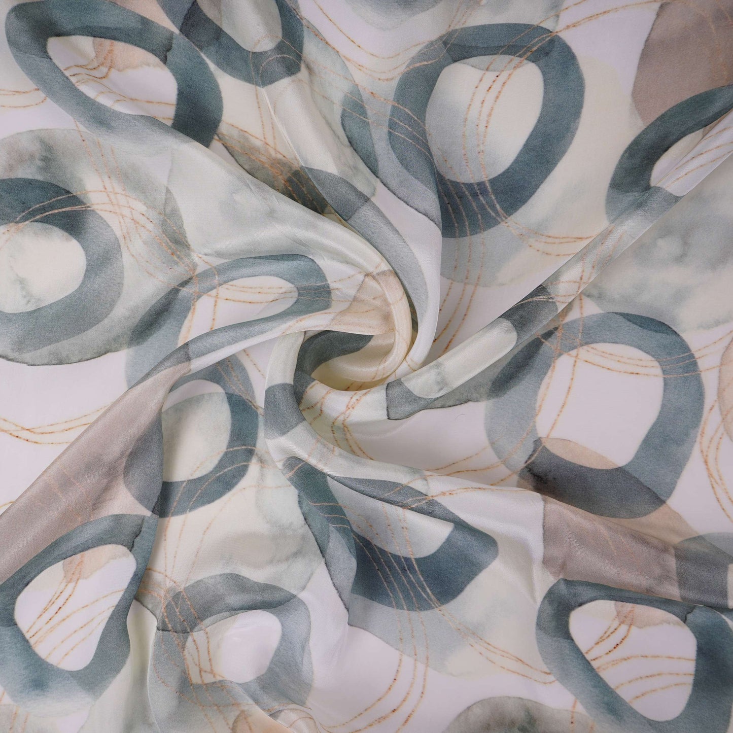 Off White Abstract print Crepe Fabric NVC-31816