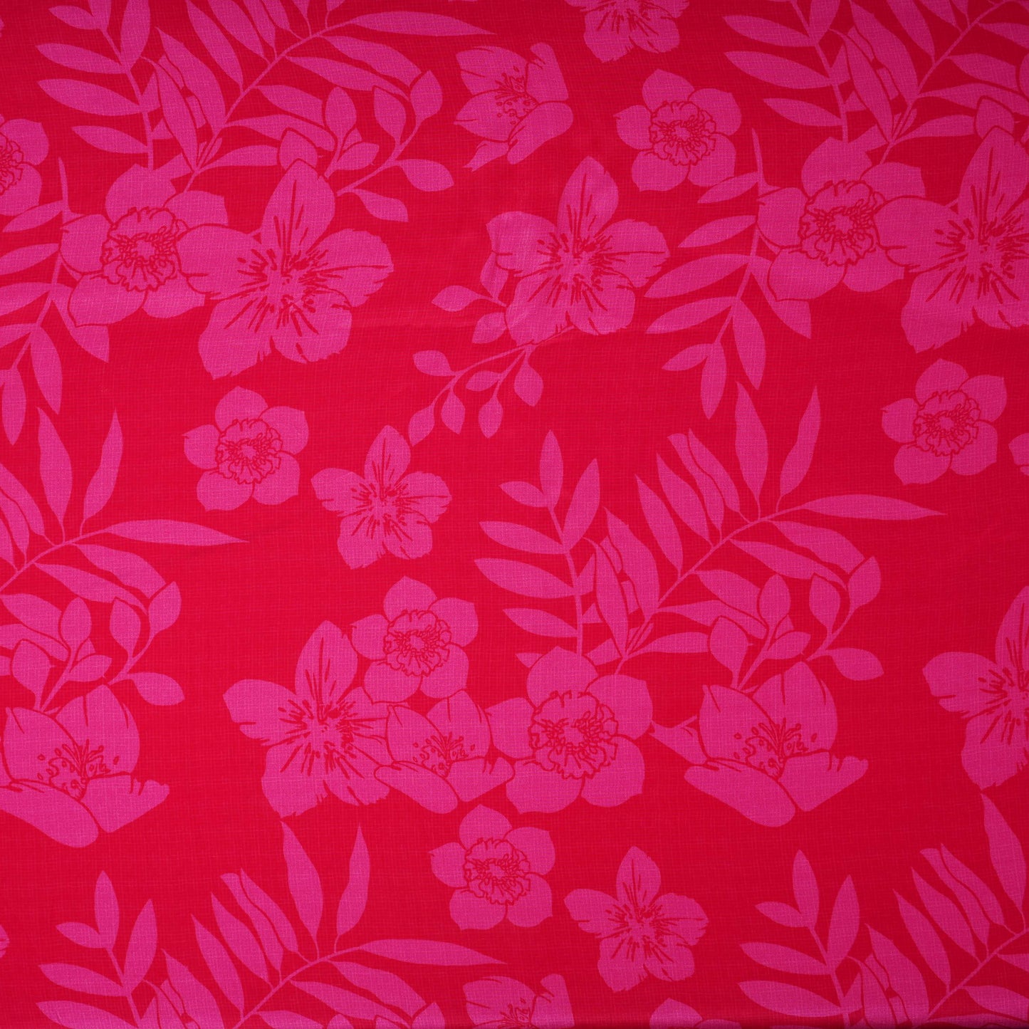 Magenta Pink floral print Crepe Fabric NVC-31819
