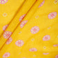 Yellow Floral Print Mulmul Fabric 22604