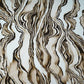 Beige with Brown Abstract print Crepe Fabric NVC-31827