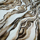 Beige with Brown Abstract print Crepe Fabric NVC-31827