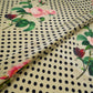 Cream Polka Dot print Crepe Fabric NVC-31830