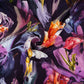 Purple with Black Abstract print Crepe Fabric NVC-31826