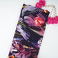 Purple with Black Abstract print Crepe Fabric NVC-31826