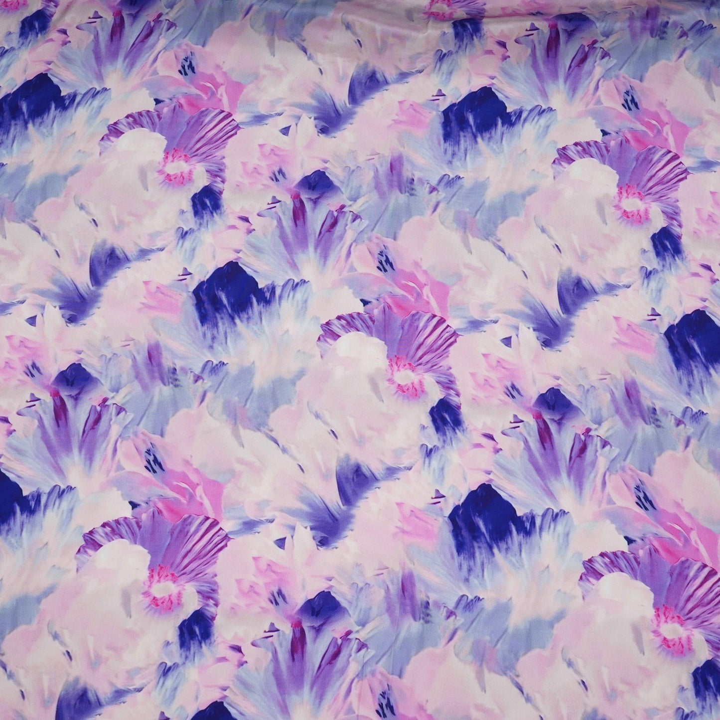 Cream Pink Abstract print Crepe Fabric NVC-31837