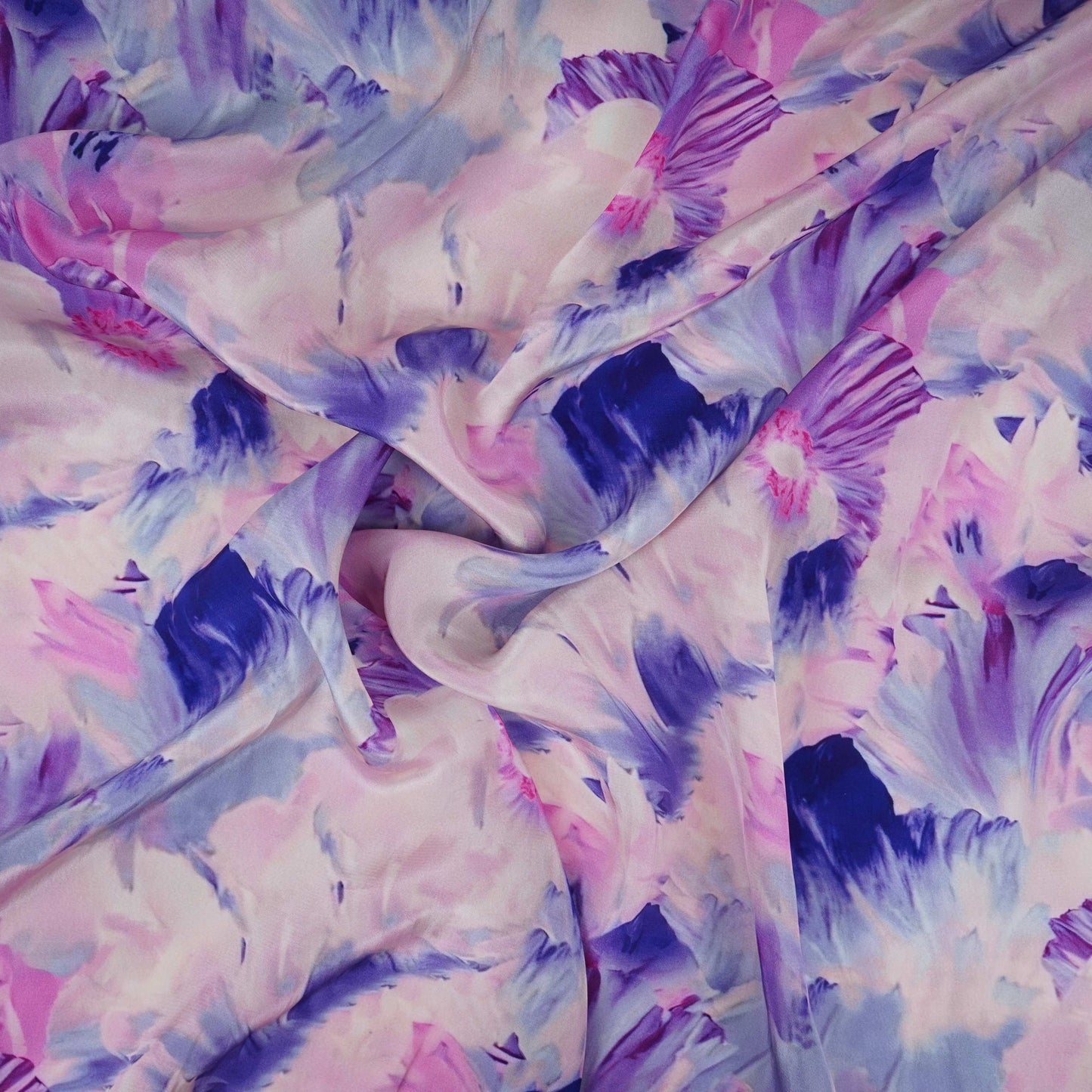 Cream Pink Abstract print Crepe Fabric NVC-31837