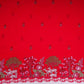 Red floral Border embroidery Georgette Fabric VFS-31865