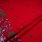 Red floral Border embroidery Georgette Fabric VFS-31865