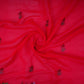 Red floral Border embroidery Georgette Fabric VFS-31865