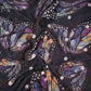 Black Abstract zari jacquard Pure Bemberg Crepe Fabric MTF-31801