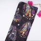 Black Abstract zari jacquard Pure Bemberg Crepe Fabric MTF-31801