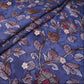 Blue Purple floral zari jacquard Pure Bemberg Crepe Fabric MTF-31806