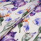 Cream floral zari jacquard Pure Bemberg Crepe Fabric MTF-31808