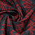 Black Floral Print Upada Silk Fabric 21092