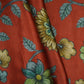 Rust Orange floral print Bemberg Modal Silk Fabric KTP-31384