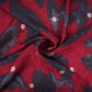 Maroon Abstract zari jacquard Pure Bemberg Crepe Fabric MTF-31807