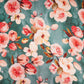 Emerald Green floral zari jacquard Pure Bemberg Crepe Fabric MTF-31804
