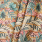 Beige Kalamkari stripes print Bemberg Modal Silk Fabric KTP-31397