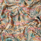 Beige Kalamkari stripes print Bemberg Modal Silk Fabric KTP-31397