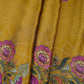 Mustard Kalamkari with Bandhani print Bemberg Modal Silk Fabric KTP-31390