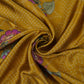 Mustard Kalamkari with Bandhani print Bemberg Modal Silk Fabric KTP-31390