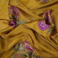 Mustard Kalamkari with Bandhani print Bemberg Modal Silk Fabric KTP-31390