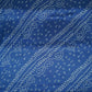 Denim Blue floral Bandhani Bemberg Modal Silk Fabric KTP-31429