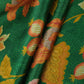 Bottle Green Chintz floral print Bemberg Modal Silk Fabric KTP-31406