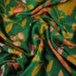 Bottle Green Chintz floral print Bemberg Modal Silk Fabric KTP-31406
