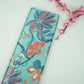 Ice Blue floral print Bemberg Modal Silk Fabric KTP-31424