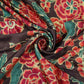 Dark Plum floral print Bemberg Modal Silk Fabric KTP-31439