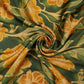 Forest Green floral print Bemberg Modal Silk Fabric KTP-31427