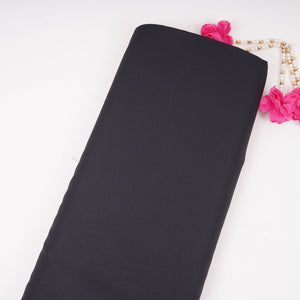Black Solid Japanese Crepe Shirting Fabric PG-30372 - TradeUNO