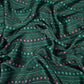 Bottle Green Geometrical stripes Bemberg Modal Silk Fabric KTP-31402