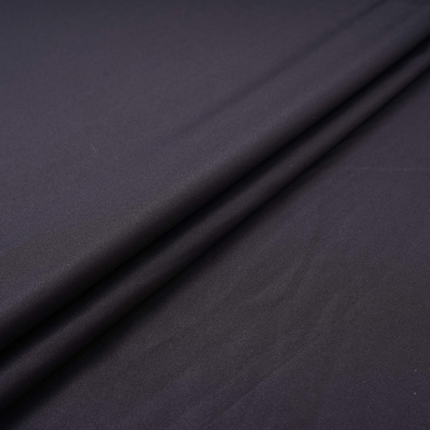 Black Solid Japanese Crepe Shirting Fabric PG-30372
