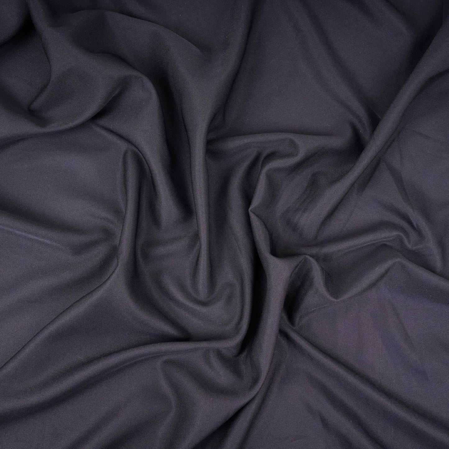 Black Solid Japanese Crepe Shirting Fabric PG-30372