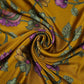 Mustard Kalamkari print Bemberg Modal Silk Fabric KTP-31389