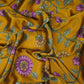 Mustard Kalamkari print Bemberg Modal Silk Fabric KTP-31389