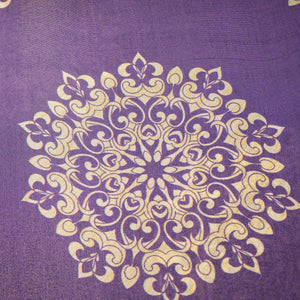 Purple Traditional Print Pure Tissue Fabric 21282