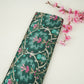 Bottle Green Mughal floral print Bemberg Modal Silk Fabric KTP-31403