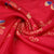 Red Abstarct Print Upada Silk Fabric 21090