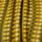 Mustard with Green Tropical stripes Bemberg Modal Silk Fabric KTP-31419